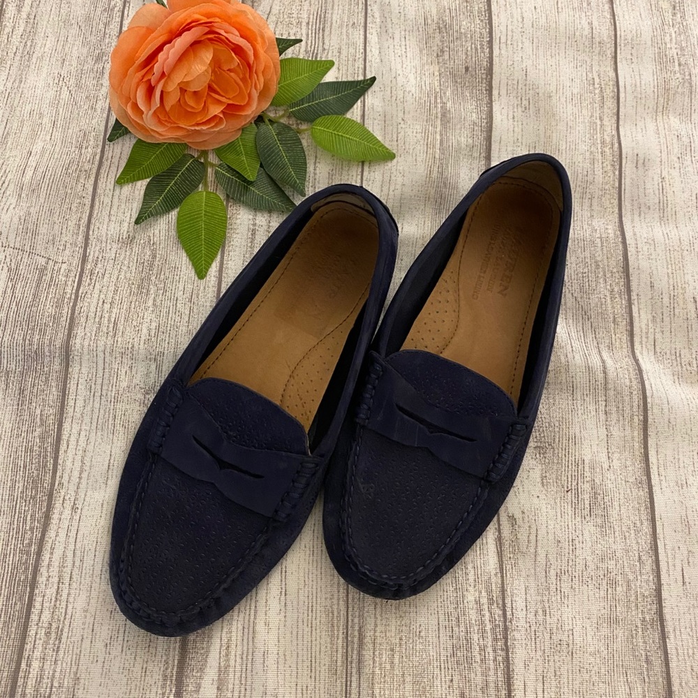 Vintage Ralph Lauren Blue Suede Loafers